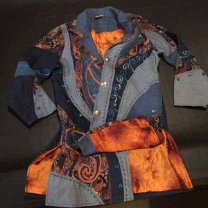 Like new BoHo style jacket size large